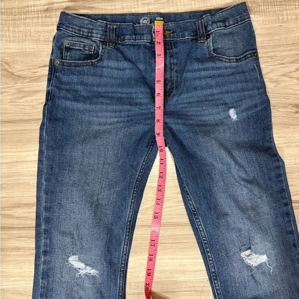 Wonder Nation Boy's jeans Blue size 12 slime husky - Picture 4 of 8